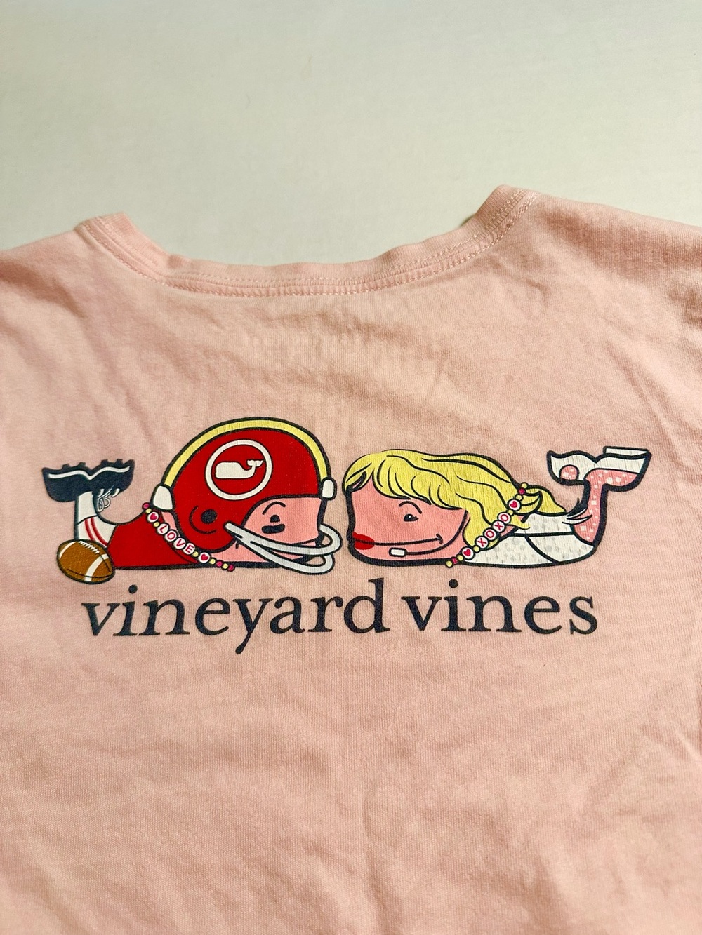 Vineyard Vines Pink Kids Short-Sleeve Travis and Taylor Tee